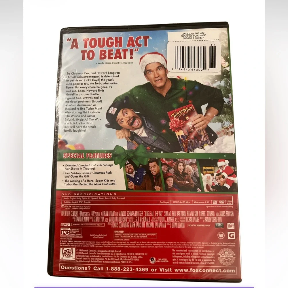 Jingle All the‎ Way (DVD) NEW Sealed Arnold Schwarzenegger Holiday Movie